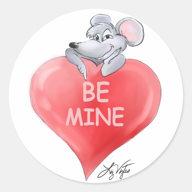 Be Mine Valentine's Day Sticker (Front)