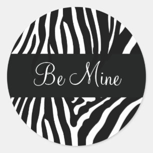 Be Mine Valentine's Day Zebra Envelope Seal