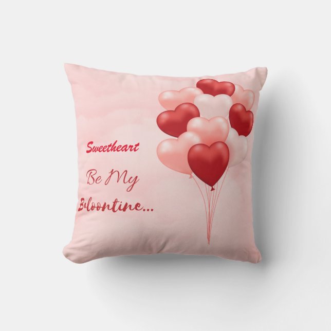BE MY BALLONTINE THROW PILLOW (Front)