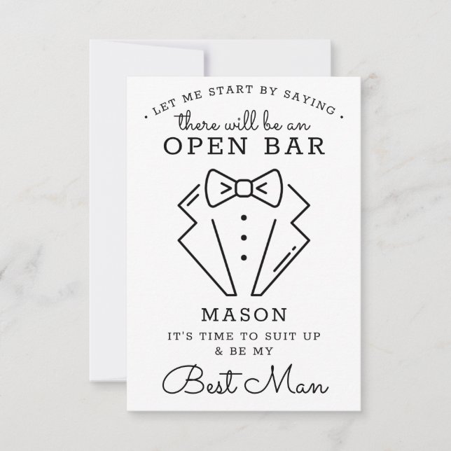 Be My Best Man Card - Funny (Front)