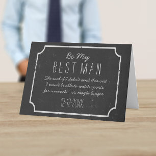 Be My Best Man Groomsman Proposal Card