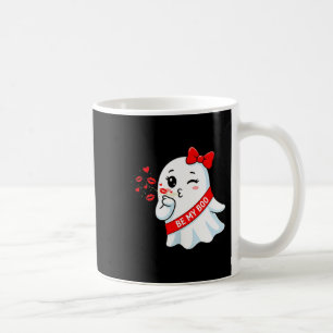 Be My Boo Cute Ghost Valentine Halloween Hearts Ki Coffee Mug