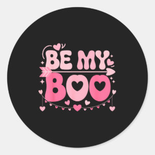 Be My Boo Cute Valentine Halloween Family Matching Classic Round Sticker