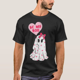 Be My Boo Cute Valentines Ghost Pink Valentine'S D T-Shirt