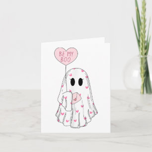 Be My Boo Ghost Funny Valentines Day Card