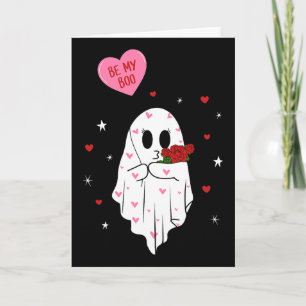 Be My Boo Valentine Ghost With Lloon Happy V Day C Card