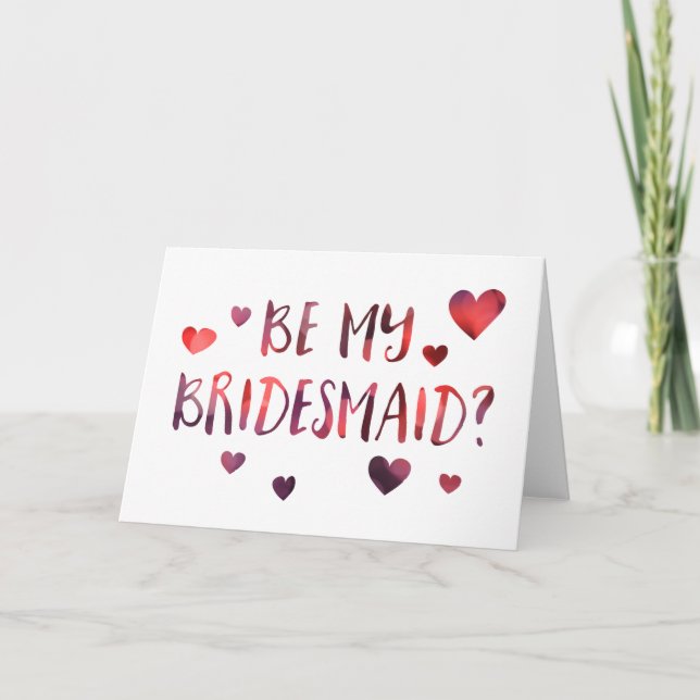 be my bridesmaid bokeh invitation (Front)