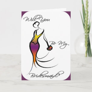 Be My Bridesmaid Card - Gorgeous Retro!