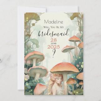 Be my Bridesmaid Fairy's Enchanted Woodland Invitation