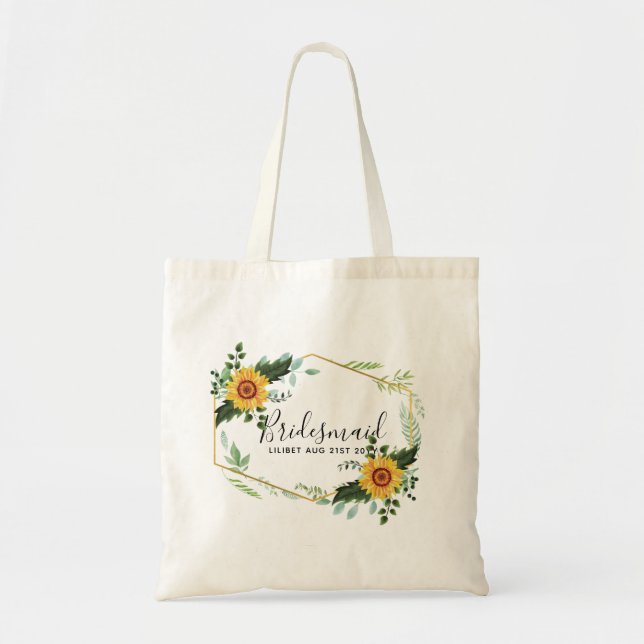 Be My Bridesmaid Flowergirl Maid Honor Thank You Tote Bag (Front)