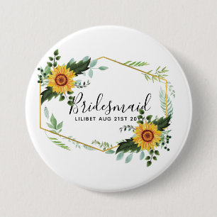 Be My Bridesmaid Flowergirl Maid Honour Thank You 7.5 Cm Round Badge