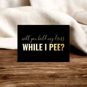 Be My Bridesmaid Funny Photo Foil Invitation