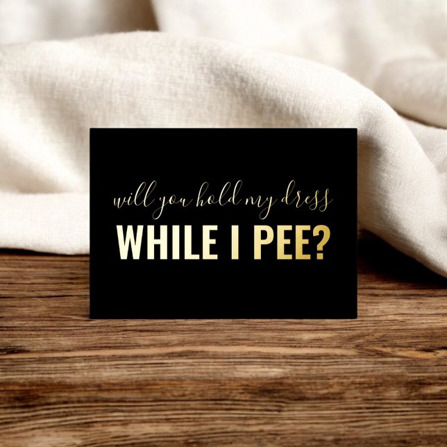 Be My Bridesmaid Funny Photo Foil Invitation (Creator Uploaded)