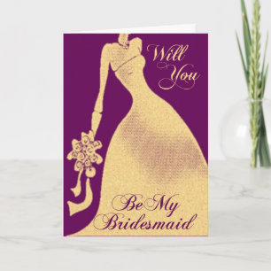 Be My Bridesmaid Invitation for Bridal Attendants