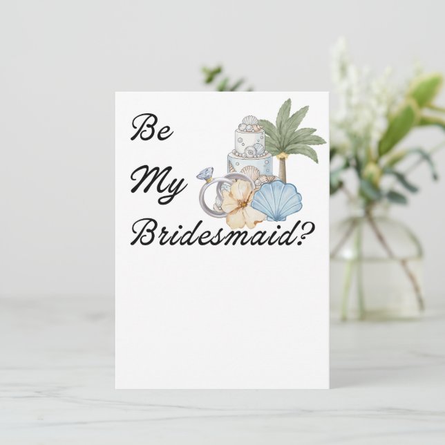 Be My Bridesmaid? Invitation Proposal Beach (Standing Front)