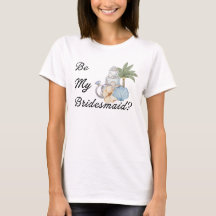 Be My Bridesmaid? Invitation Proposal Beach