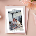 Be My Bridesmaid Photo Proposal Calligraphy V Invitation<br><div class="desc">Ask your friend or family member to be your bridesmaid with a memorable and thoughtful photo card with your Be My Bridesmaid Photo Proposal Calligraphy invitation. Vertical orientation.</div>