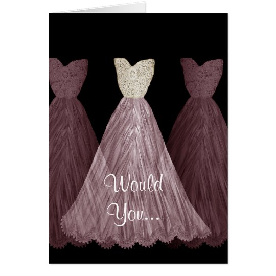 Be My Bridesmaid - PLUM Dresses Wedding Card