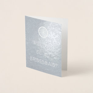 be my bridesmaid sacred geometry invitation