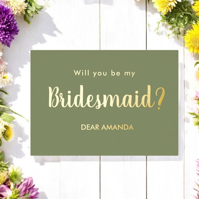 Be My Bridesmaid Sage Green  (Creator Uploaded)