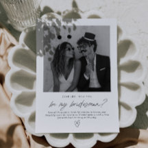 Be My Bridesman Handwritten Photo Proposal
