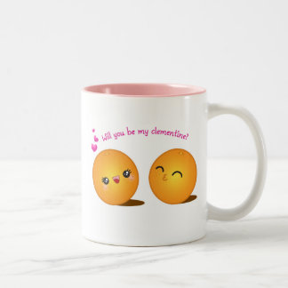 Be My Clementine Two-Tone Coffee Mug
