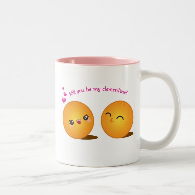 Be My Clementine Two-Tone Coffee Mug (Right)