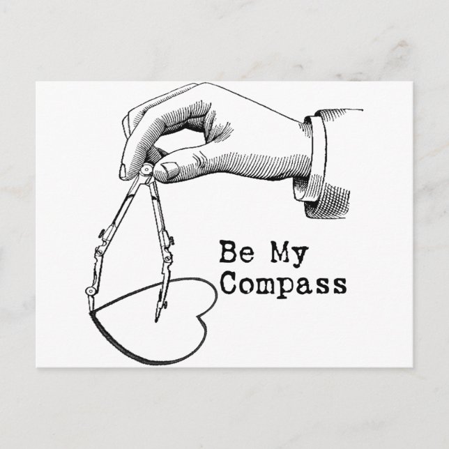 Be My Compass Postcard (Front)