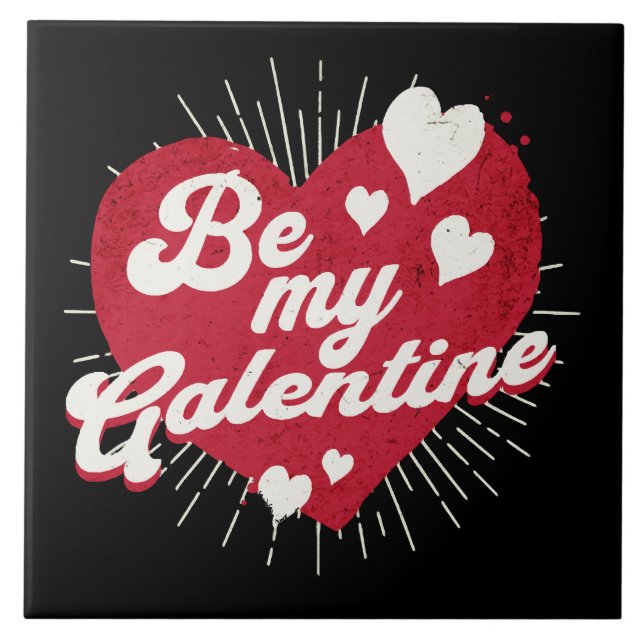 Be My Galentine Ceramic Tile (Front)