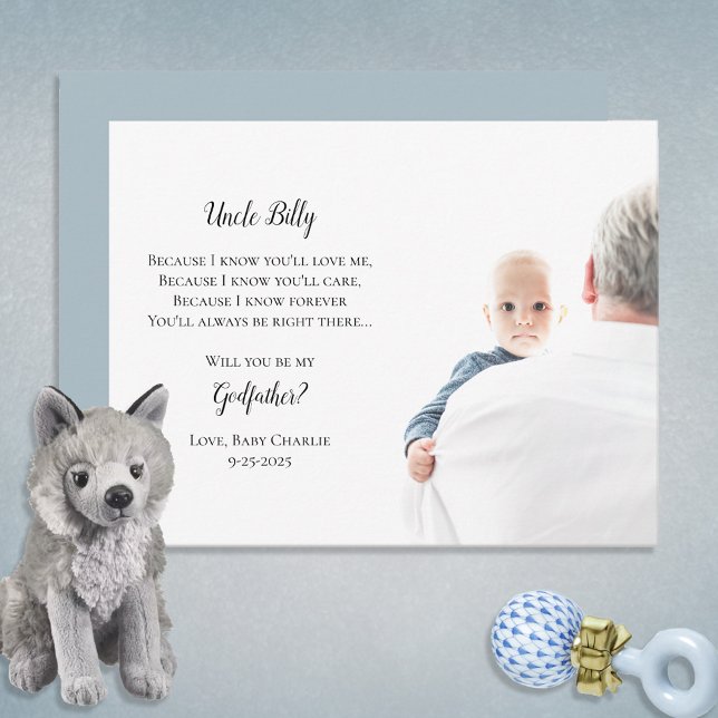 Be My Godfather Proposal Photo Invitation (Creator Uploaded)
