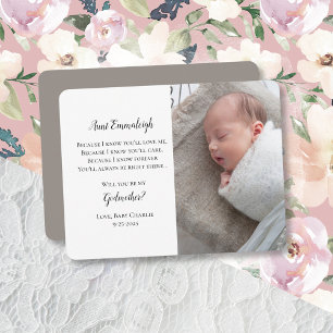 Be My Godmother Proposal Photo Soft Edge Invitation