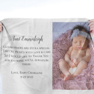 Be My Godmother Thank You Photo Fleece Blanket
