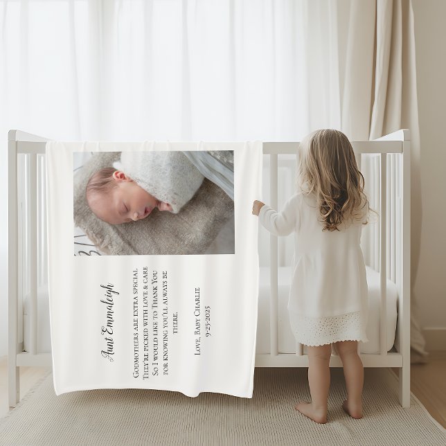 Be My Godmother Thank You Photo Fleece Blanket (Creator Uploaded)