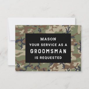 Be My Groomsman Card - Camo