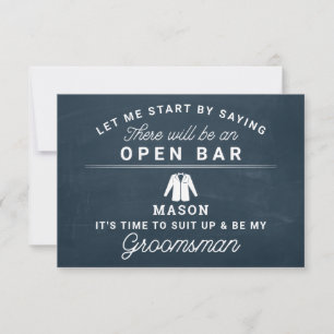 Be My Groomsman Card - Rustic