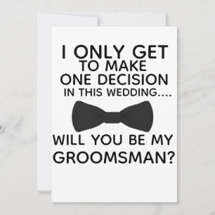 Be My Groomsman christmas wedding xmas Invitation