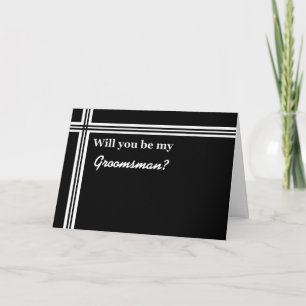 Be My Groomsman FUNNY Custom Name GR001 Invitation