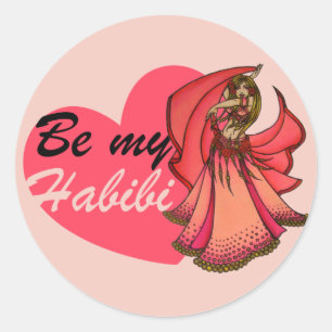 Be My Habibi Belly Dancer Classic Round Sticker