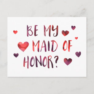 be my maid of honour bokeh postcard