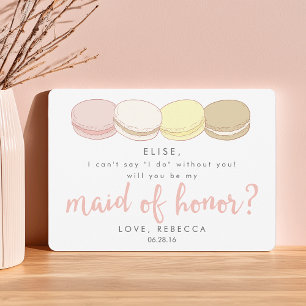 Be My Maid of Honour Card   French Macarons
