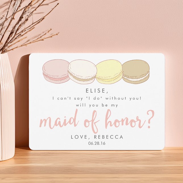 Be My Maid of Honour Card | French Macarons (Creator Uploaded)