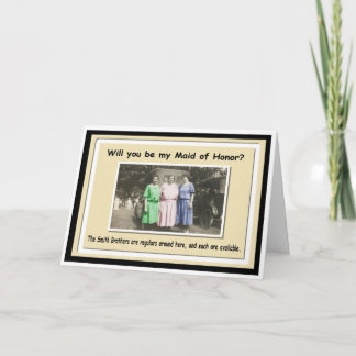 Be my Maid of Honour? - FUNNY Invitation