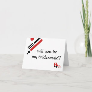 be my maid of honour mod birds invitation
