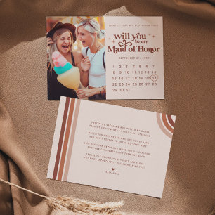 Be My Maid of Honour   Photo & Calendar  Announcement