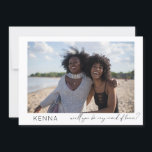 Be My Maid of Honour Photo Proposal Calligraphy Invitation<br><div class="desc">Ask your friend or family member to be your maid of honour with a memorable and thoughtful photo card with your Be My Maid of Honour Photo Proposal Calligraphy invitation.  Horizontal / Landscape orientation.</div>