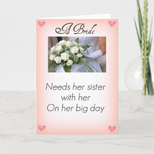 Be My Maid of Honour Sister Invitation