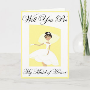 Be My Maid of Honour Wedding Invitation