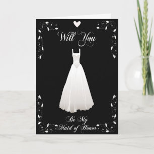 Be My Maid of Honour Wedding Invitation