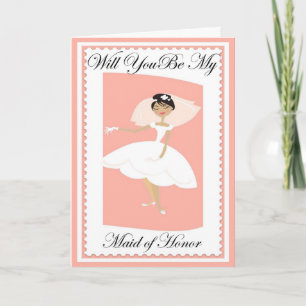 Be My Maid of Honour Wedding Invitation