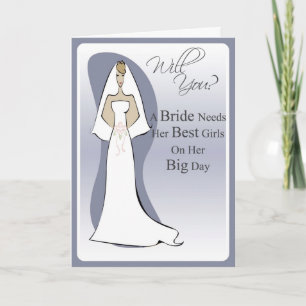Be My Maid of Honour Wedding Invitation
